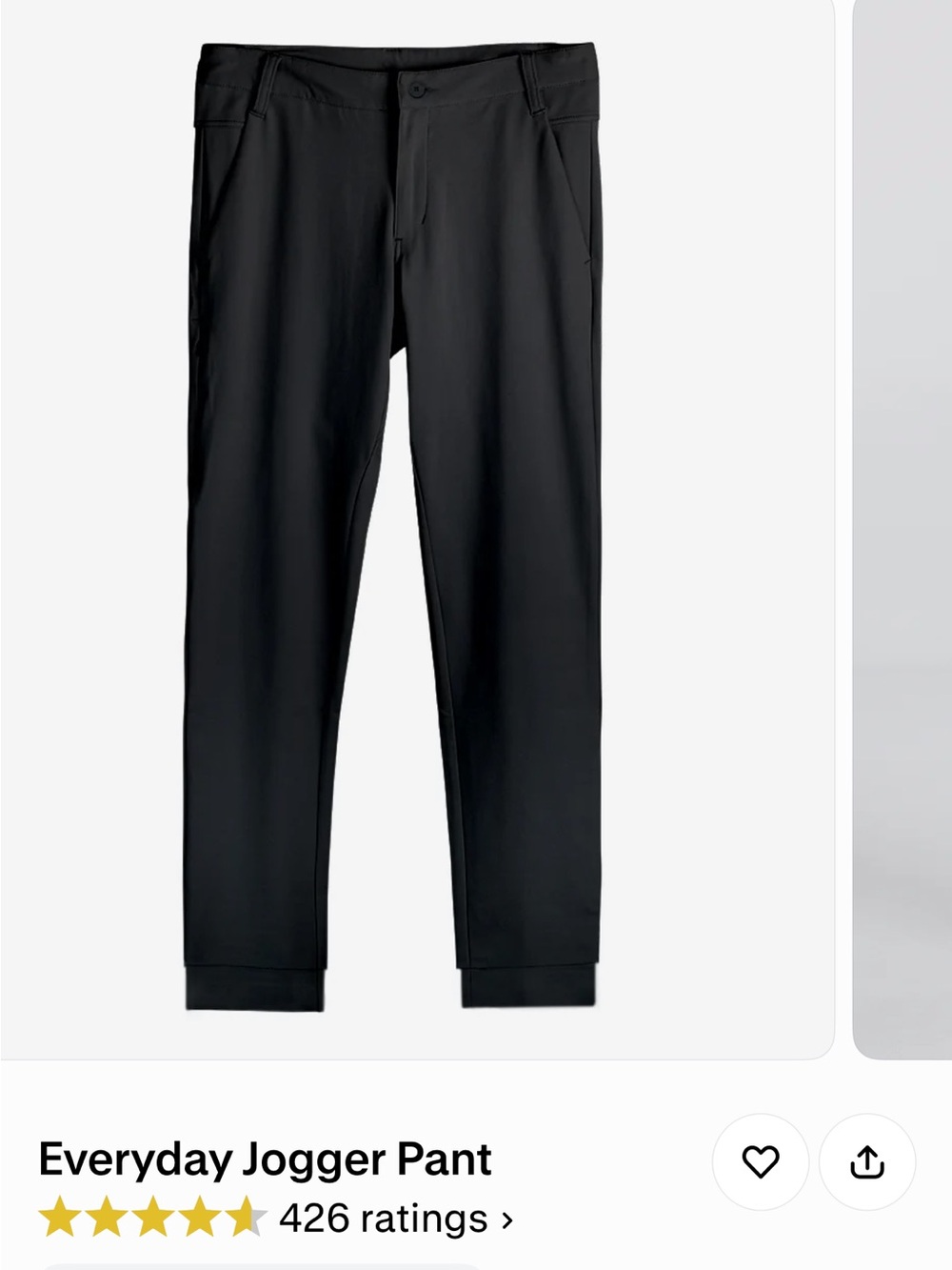 BYLT Basics Black Slim Jogger Men’s